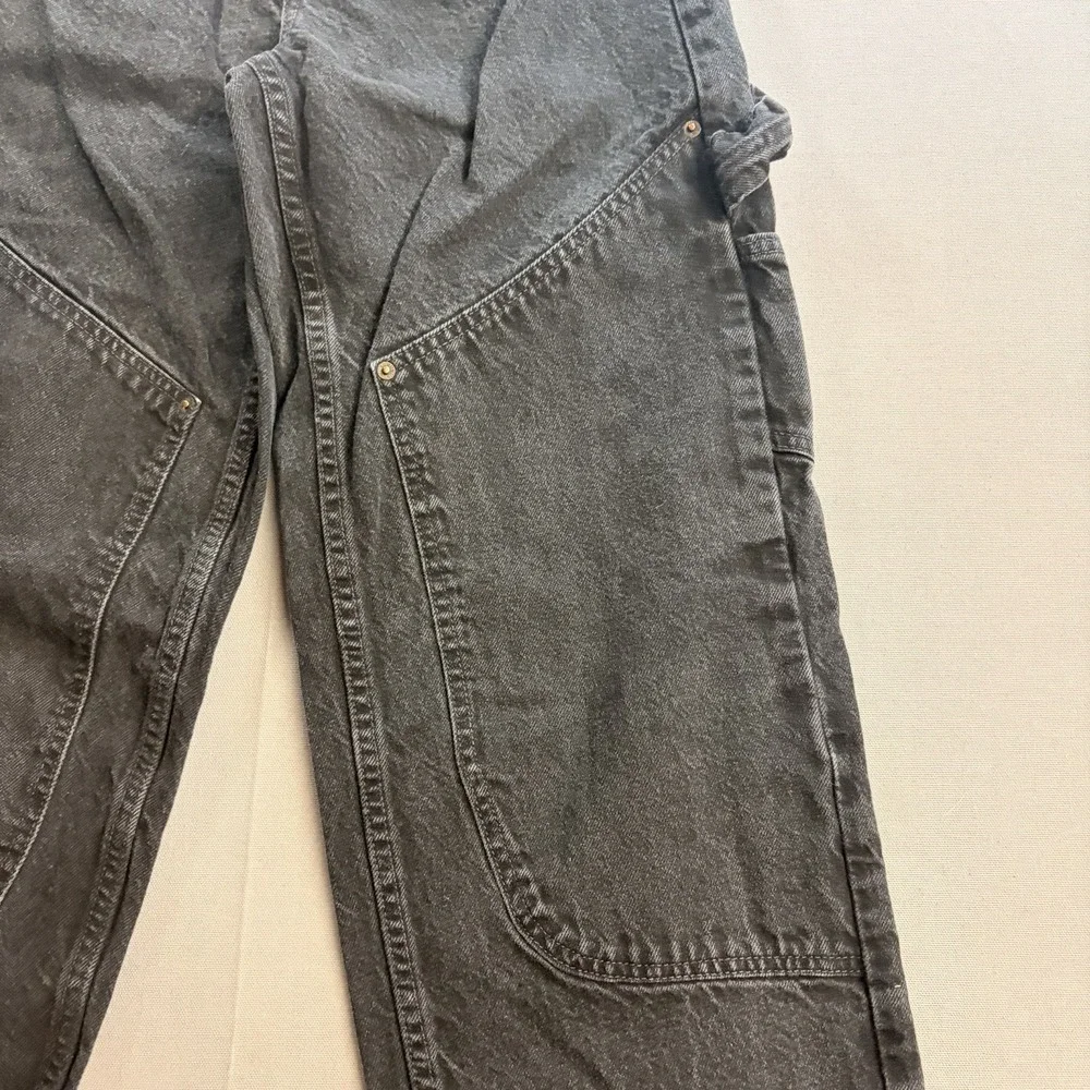 BDG Urban Outfitters Carpenter Jeans Black Wide Leg Baggy Womens 24 Cotton